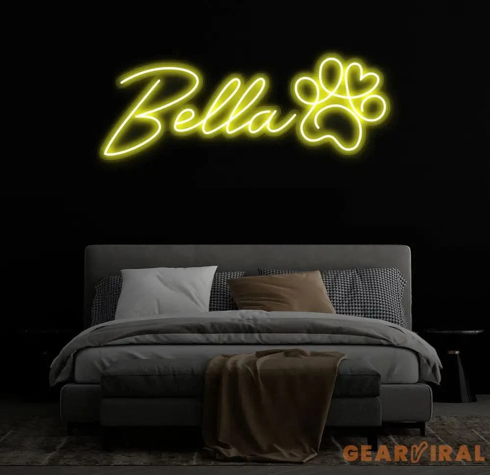 Custom Pet Name Neon Sign Dog House Name Light Sign Unique Gifts for Kids Custom Dog Pet Neon Sign Puppy Neon Light