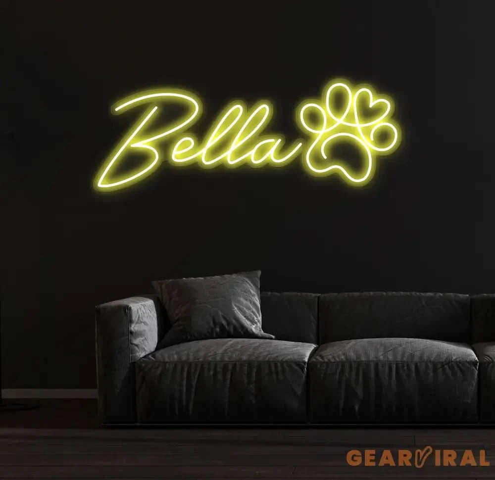 Custom Pet Name Neon Sign Dog House Name Light Sign Unique Gifts for Kids Custom Dog Pet Neon Sign Puppy Neon Light