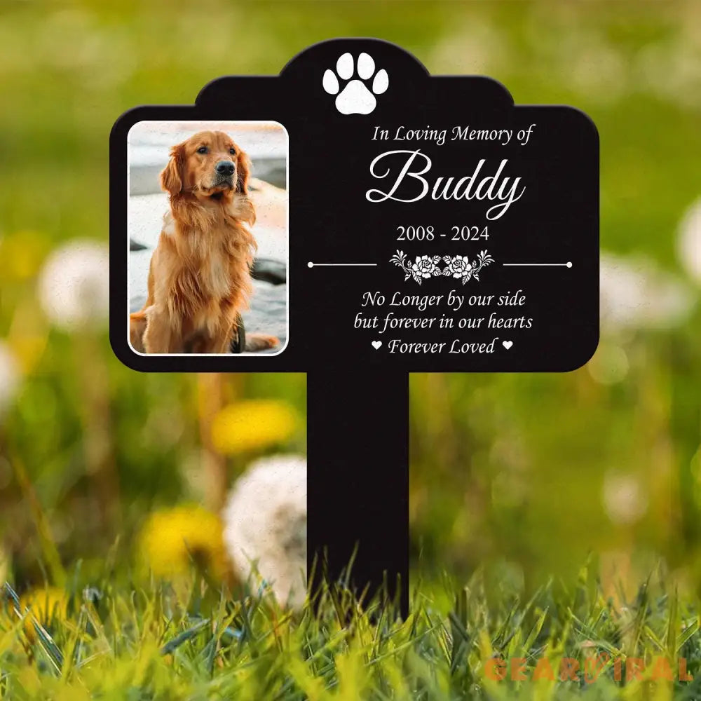 Custom Photo Dog Loss Memorial Stake Personalized Pet Grave Marker Photo Tribute Plaque for Bereaved Dog Owners Dog