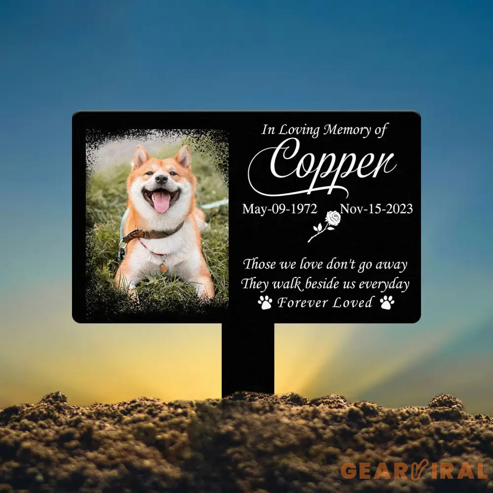 Custom Photo Dog Loss Memorial Stake Personalized Pet Grave Marker Photo Tribute Plaque for Bereaved Dog Owners Dog