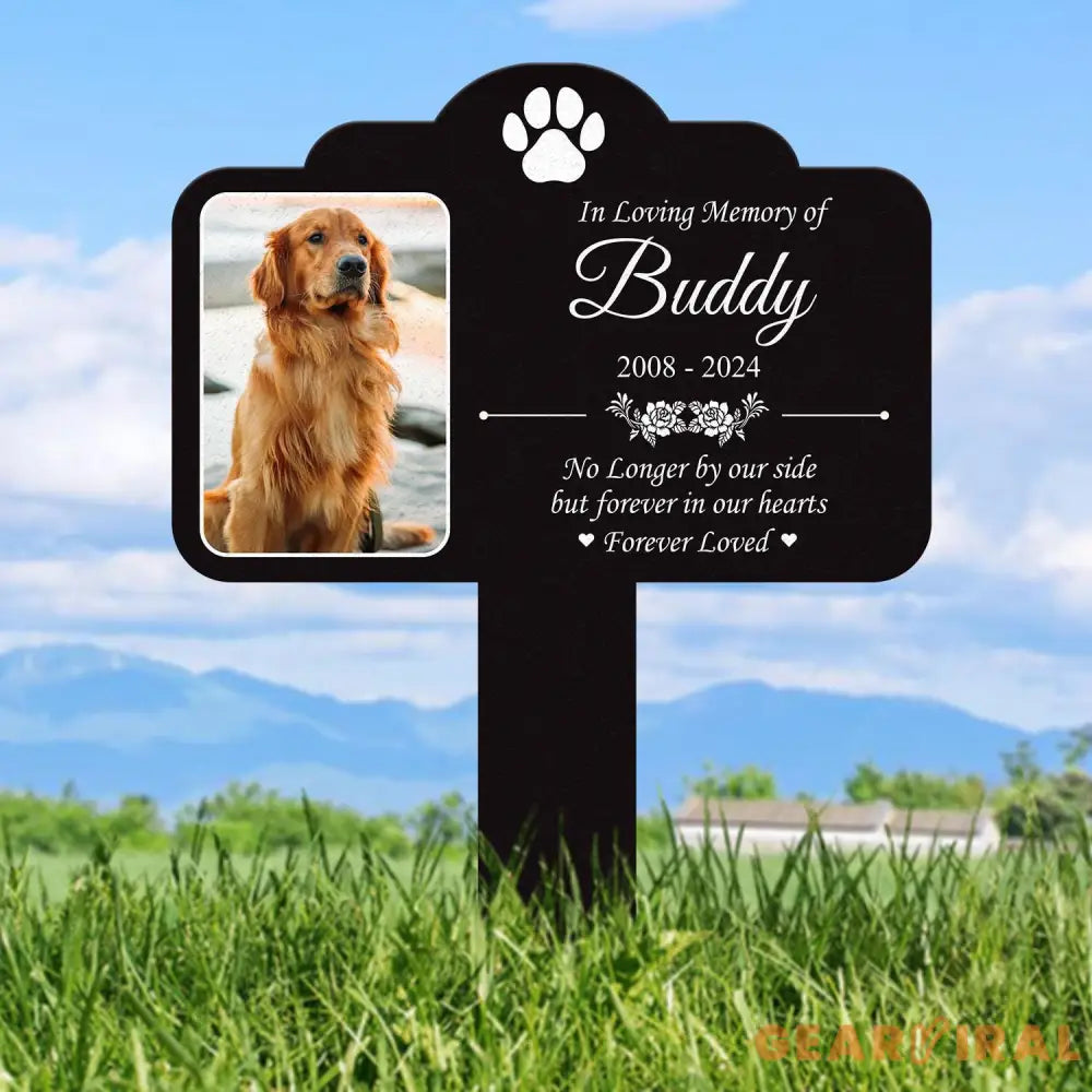 Custom Photo Dog Loss Memorial Stake Personalized Pet Grave Marker Photo Tribute Plaque for Bereaved Dog Owners Dog
