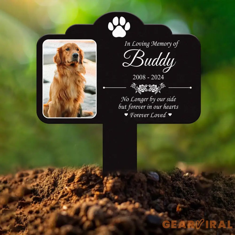 Custom Photo Dog Loss Memorial Stake Personalized Pet Grave Marker Photo Tribute Plaque for Bereaved Dog Owners Dog
