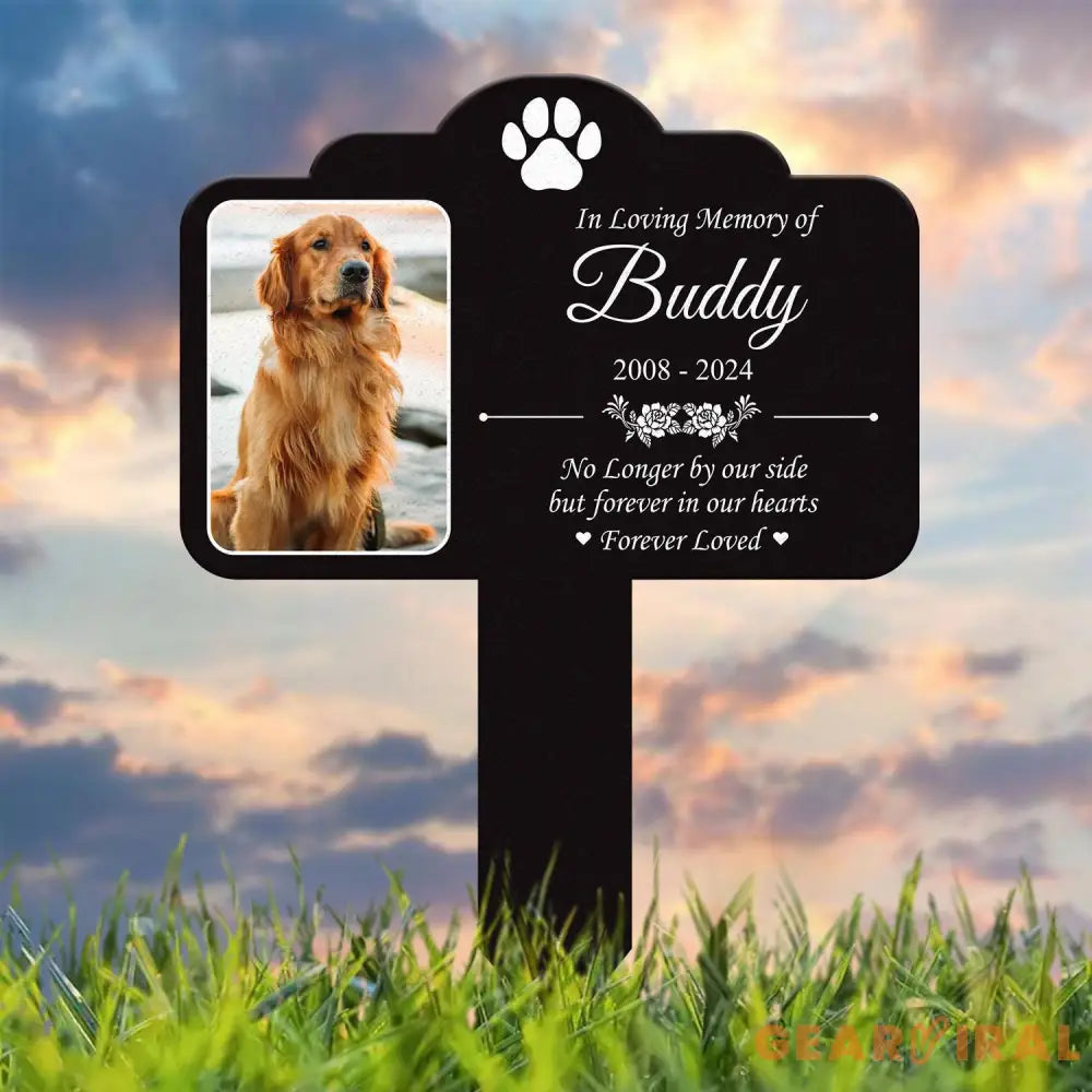 Custom Photo Dog Loss Memorial Stake Personalized Pet Grave Marker Photo Tribute Plaque for Bereaved Dog Owners Dog