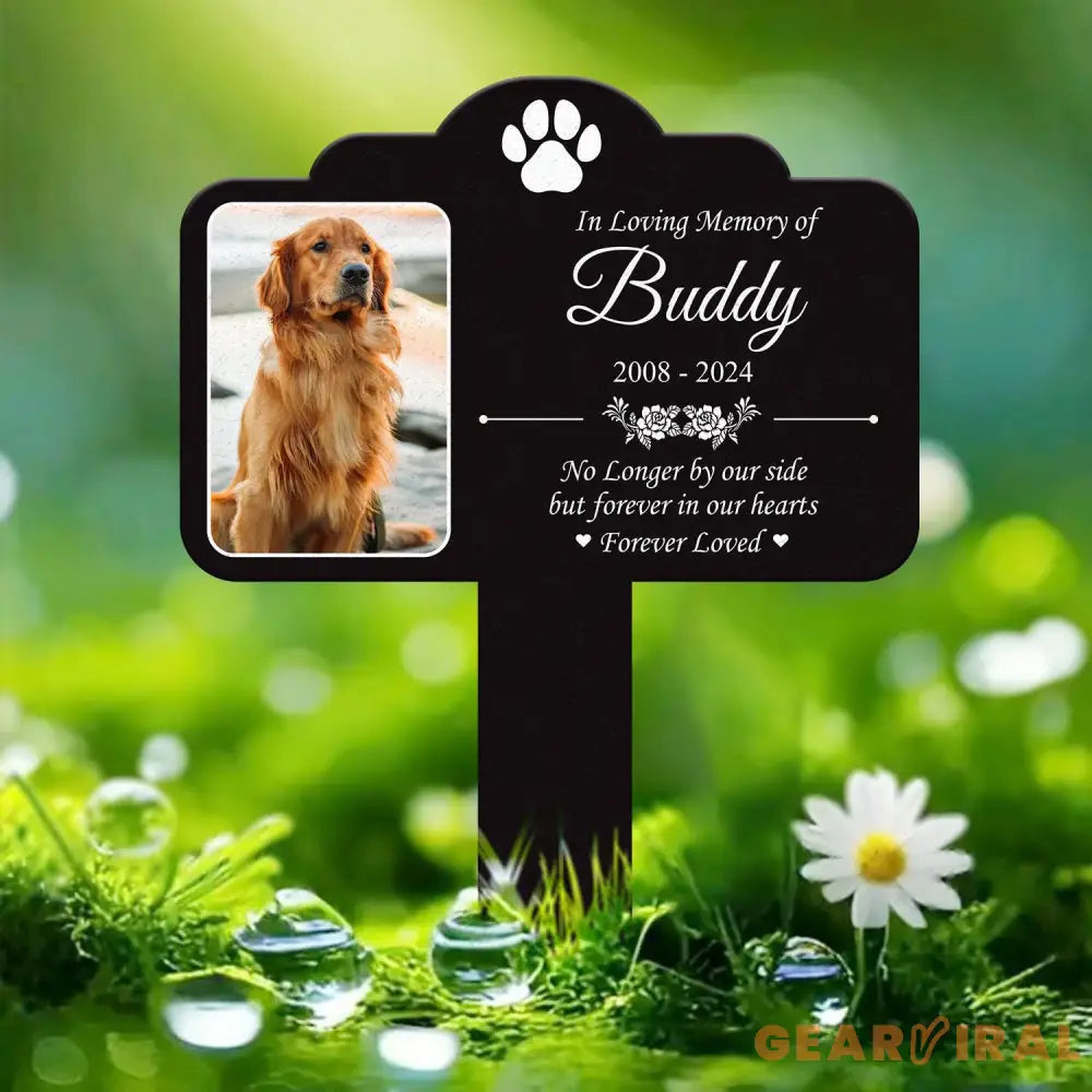 Custom Photo Dog Loss Memorial Stake Personalized Pet Grave Marker Photo Tribute Plaque for Bereaved Dog Owners Dog