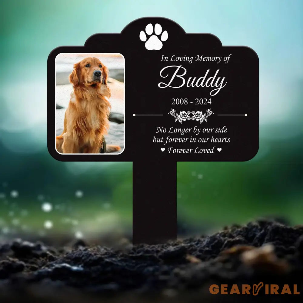 Custom Photo Dog Loss Memorial Stake Personalized Pet Grave Marker Photo Tribute Plaque for Bereaved Dog Owners Dog