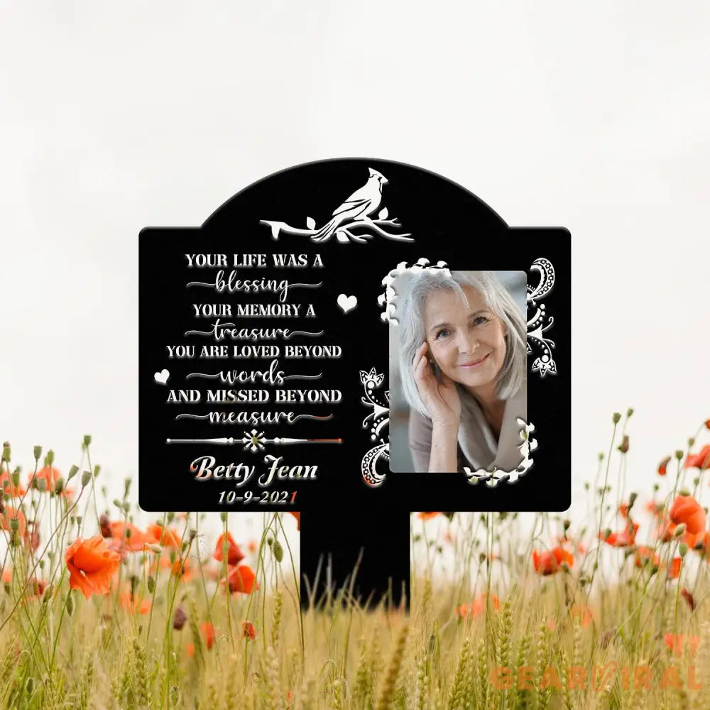 Custom Photo Grave Marker Temporary Grave Marker With Photo Outdoor Memorial Plaque Sympathy Plaque Remembrance Plaque