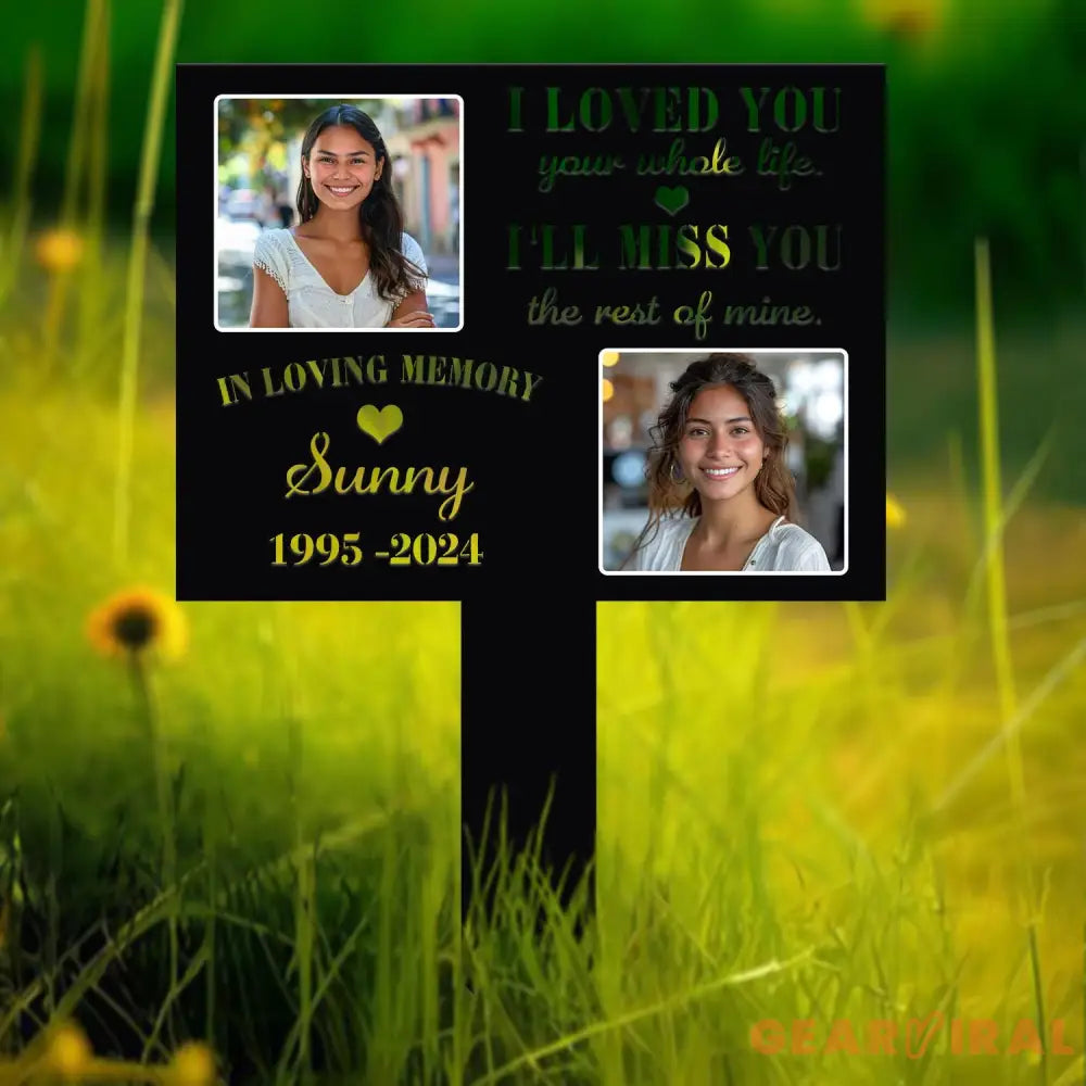Custom Photo Grave Marker Temporary Grave Marker With Photo Outdoor Memorial Plaque Sympathy Plaque Remembrance Plaque