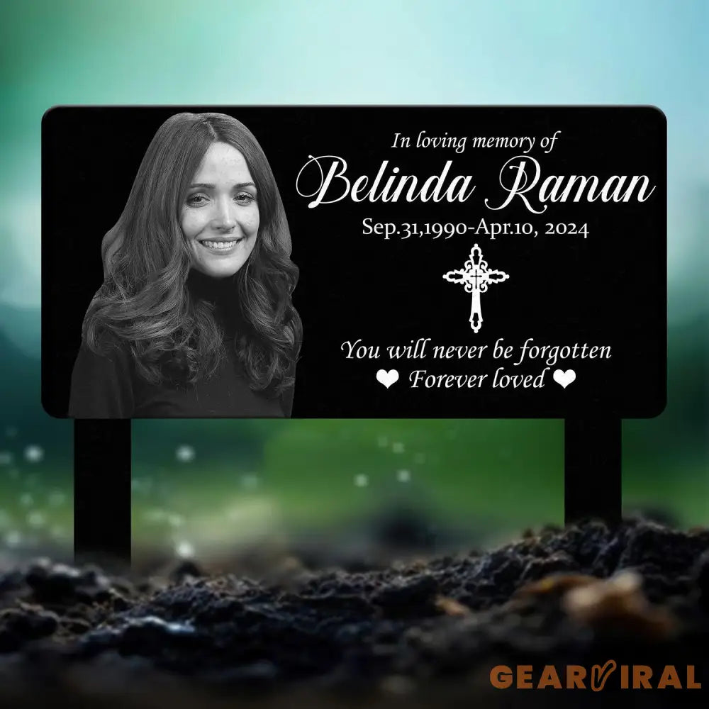 Custom Photo Grave Marker Temporary Grave Marker With Photo Outdoor Memorial Plaque Sympathy Plaque Remembrance Plaque