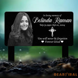 Custom Photo Grave Marker Temporary Grave Marker With Photo Outdoor Memorial Plaque Sympathy Plaque Remembrance Plaque