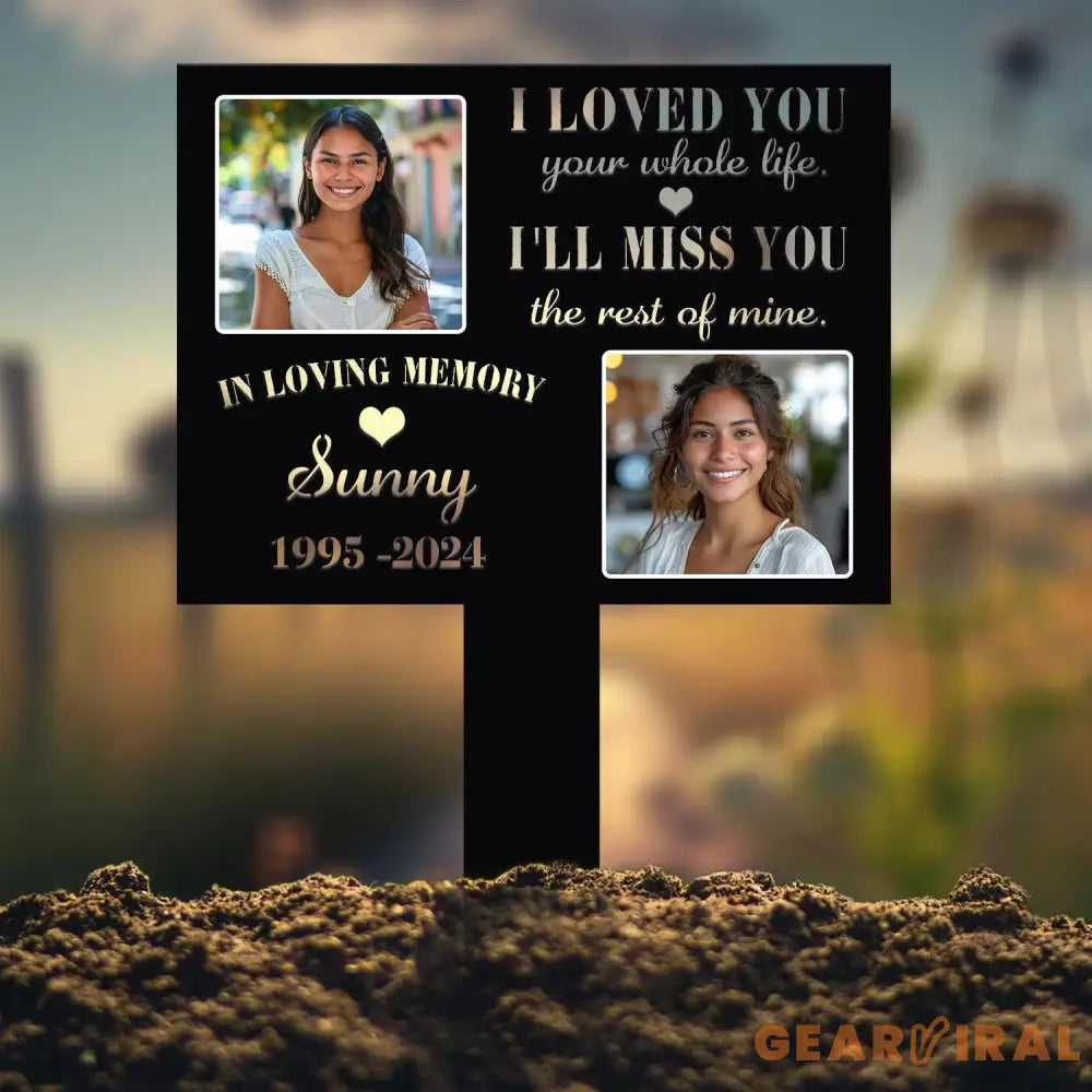Custom Photo Grave Marker Temporary Grave Marker With Photo Outdoor Memorial Plaque Sympathy Plaque Remembrance Plaque