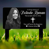 Custom Photo Grave Marker Temporary Grave Marker With Photo Outdoor Memorial Plaque Sympathy Plaque Remembrance Plaque