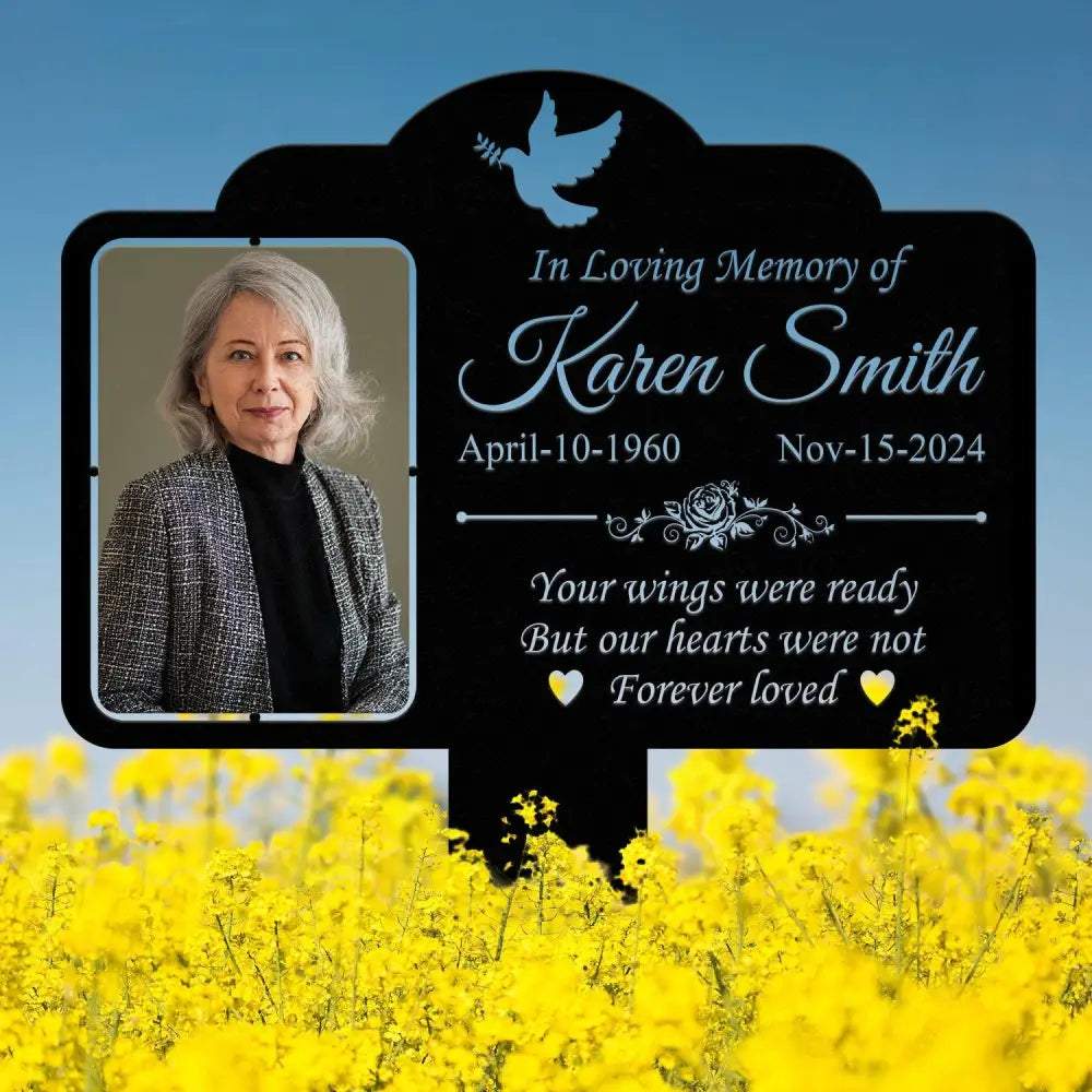 Custom Photo Grave Marker Temporary Grave Marker With Photo Outdoor Memorial Plaque Sympathy Plaque Remembrance Plaque