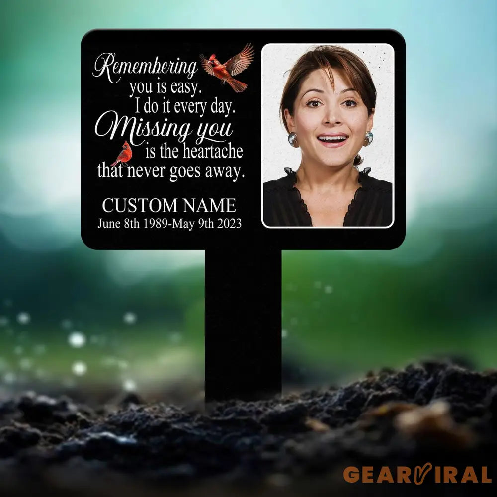 Custom Photo Grave Marker Temporary Grave Marker With Photo Outdoor Memorial Plaque Sympathy Plaque Remembrance Plaque