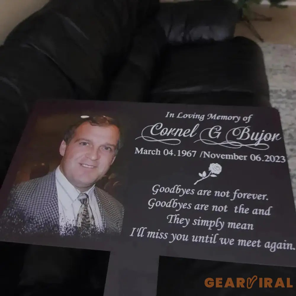Custom Photo Grave Marker Temporary Grave Marker With Photo Outdoor Memorial Plaque Sympathy Plaque Remembrance Plaque