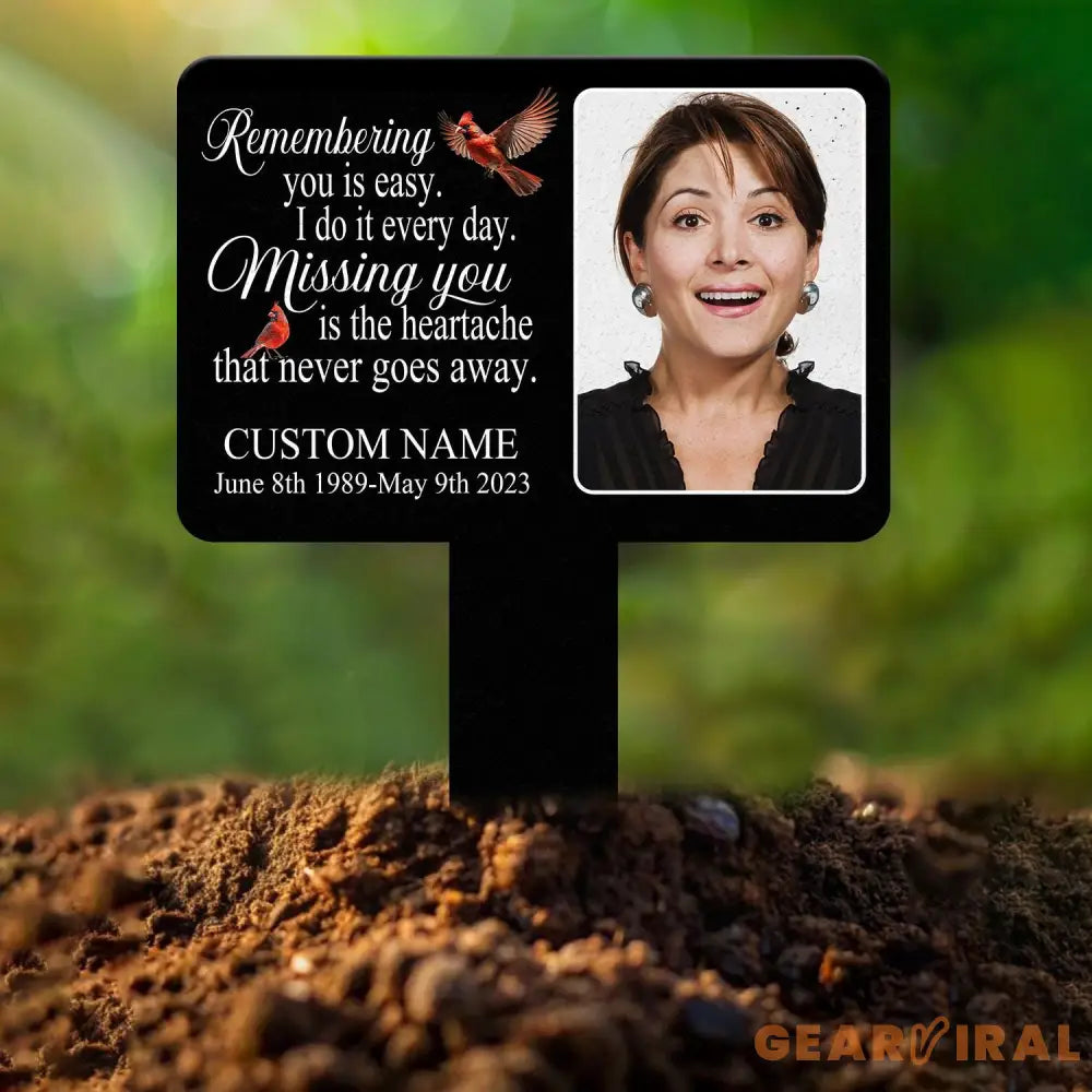 Custom Photo Grave Marker Temporary Grave Marker With Photo Outdoor Memorial Plaque Sympathy Plaque Remembrance Plaque