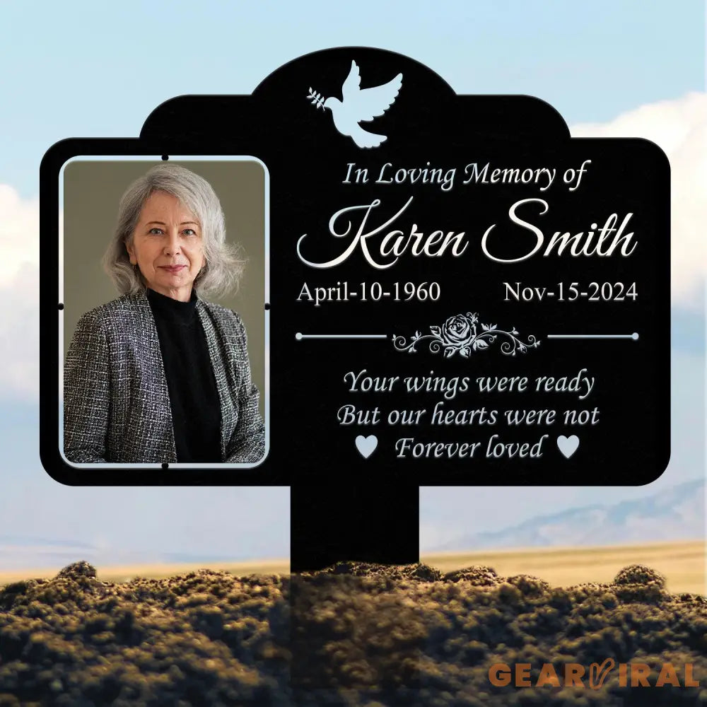 Custom Photo Grave Marker Temporary Grave Marker With Photo Outdoor Memorial Plaque Sympathy Plaque Remembrance Plaque