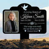 Custom Photo Grave Marker Temporary Grave Marker With Photo Outdoor Memorial Plaque Sympathy Plaque Remembrance Plaque