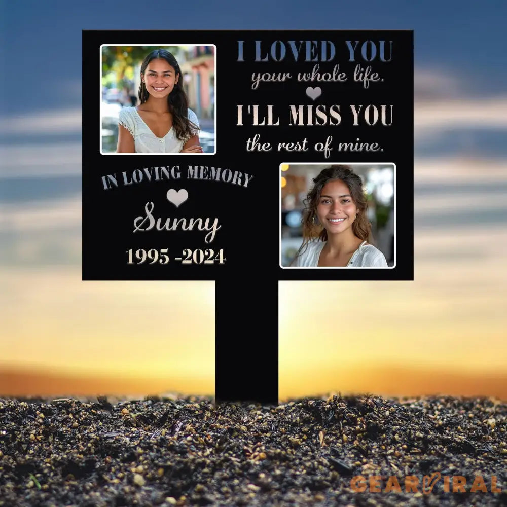 Custom Photo Grave Marker Temporary Grave Marker With Photo Outdoor Memorial Plaque Sympathy Plaque Remembrance Plaque