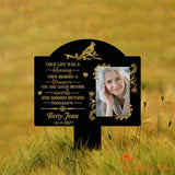 Custom Photo Grave Marker Temporary Grave Marker With Photo Outdoor Memorial Plaque Sympathy Plaque Remembrance Plaque