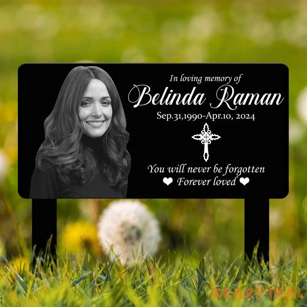 Custom Photo Grave Marker Temporary Grave Marker With Photo Outdoor Memorial Plaque Sympathy Plaque Remembrance Plaque