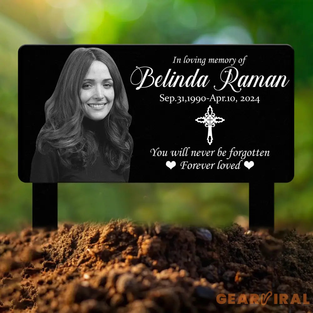 Custom Photo Grave Marker Temporary Grave Marker With Photo Outdoor Memorial Plaque Sympathy Plaque Remembrance Plaque