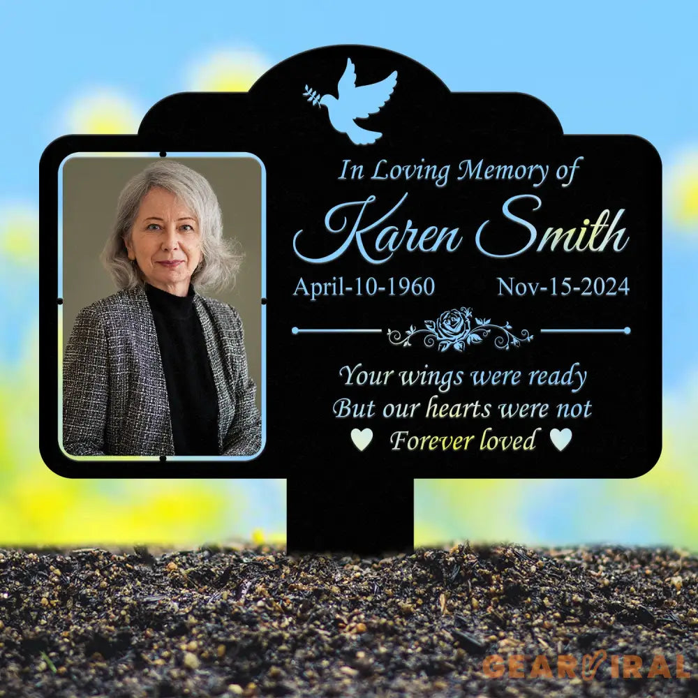 Custom Photo Grave Marker Temporary Grave Marker With Photo Outdoor Memorial Plaque Sympathy Plaque Remembrance Plaque