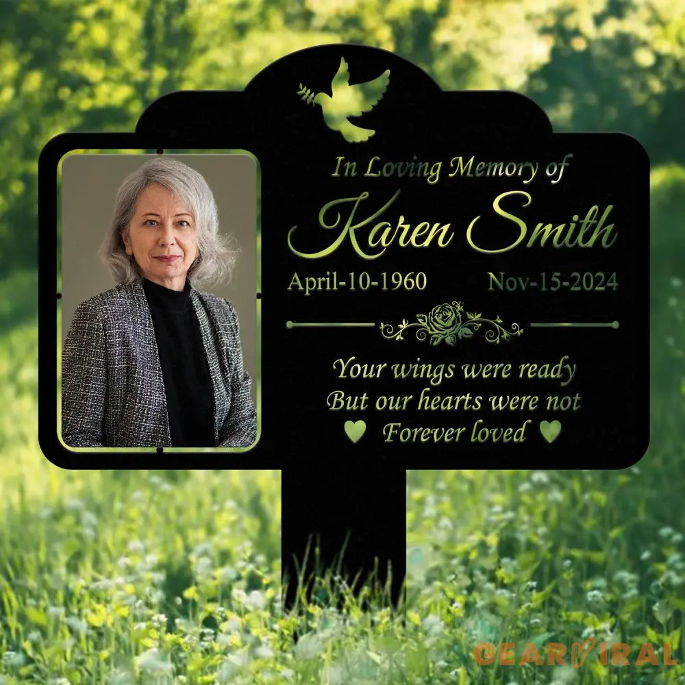 Custom Photo Grave Marker Temporary Grave Marker With Photo Outdoor Memorial Plaque Sympathy Plaque Remembrance Plaque