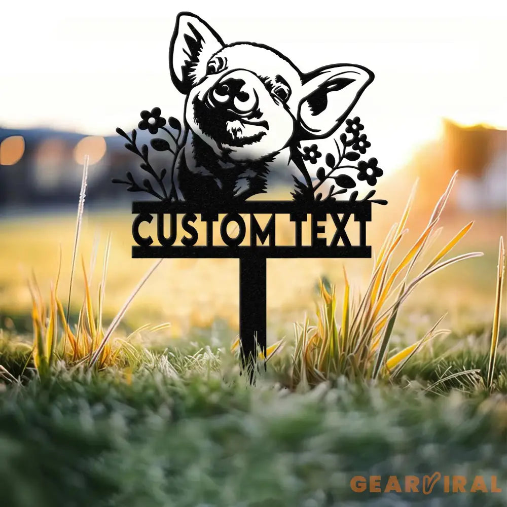 Custom Pig Metal Sign with Stake Personalized Pig Farm Sign,Pig Stake Sign Metal Pig Farmhouse Decor Farmer Gift Farm