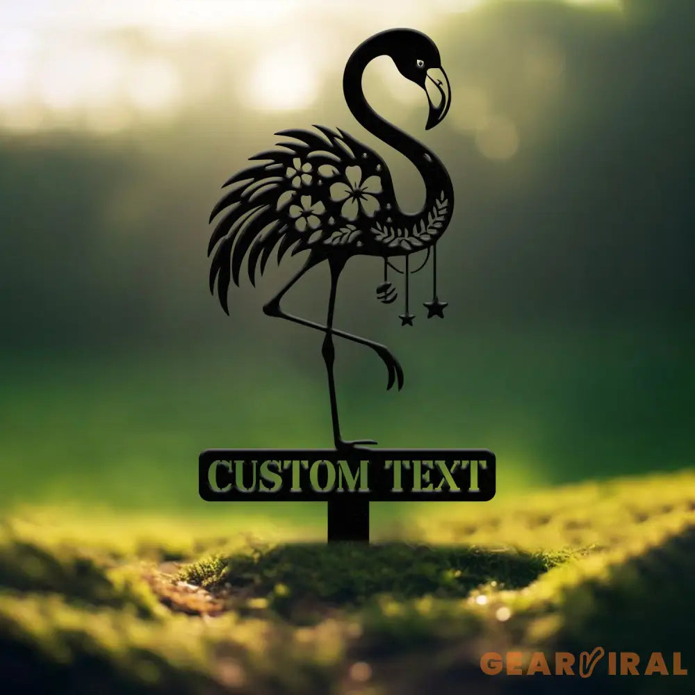 Custom Pink Flamingo Yard Stake Personalized Flamingo Metal Sign Pool Sign Flamingo Decor Garden Decor Beach House