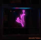 Custom Pink Neon Woman with Wine Glass Sign - LED Neon Wall Art for Bar Decor - Modern Lighting for Home Lounge or
