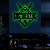 Custom Plumbing Metal Sign LED Light Personalized Plumber Monogram Metal Sign Plumber Gifts Plumber Name Sign Repair