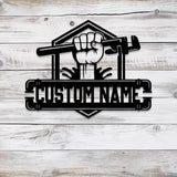 Custom Plumbing Metal Sign LED Light Personalized Plumber Monogram Metal Sign Plumber Gifts Plumber Name Sign Repair