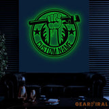 Custom Plumbing Metal Sign LED Light Personalized Plumber Monogram Metal Sign Plumber Gifts Plumber Name Sign Repair