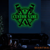 Custom Plumbing Metal Sign LED Light Personalized Plumber Monogram Metal Sign Plumber Gifts Plumber Name Sign Repair