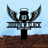 Custom Police Officer Memorial Plaque Stake oliceman Sympathy Grave Marker Police Badge with Wings Police Grave Stake