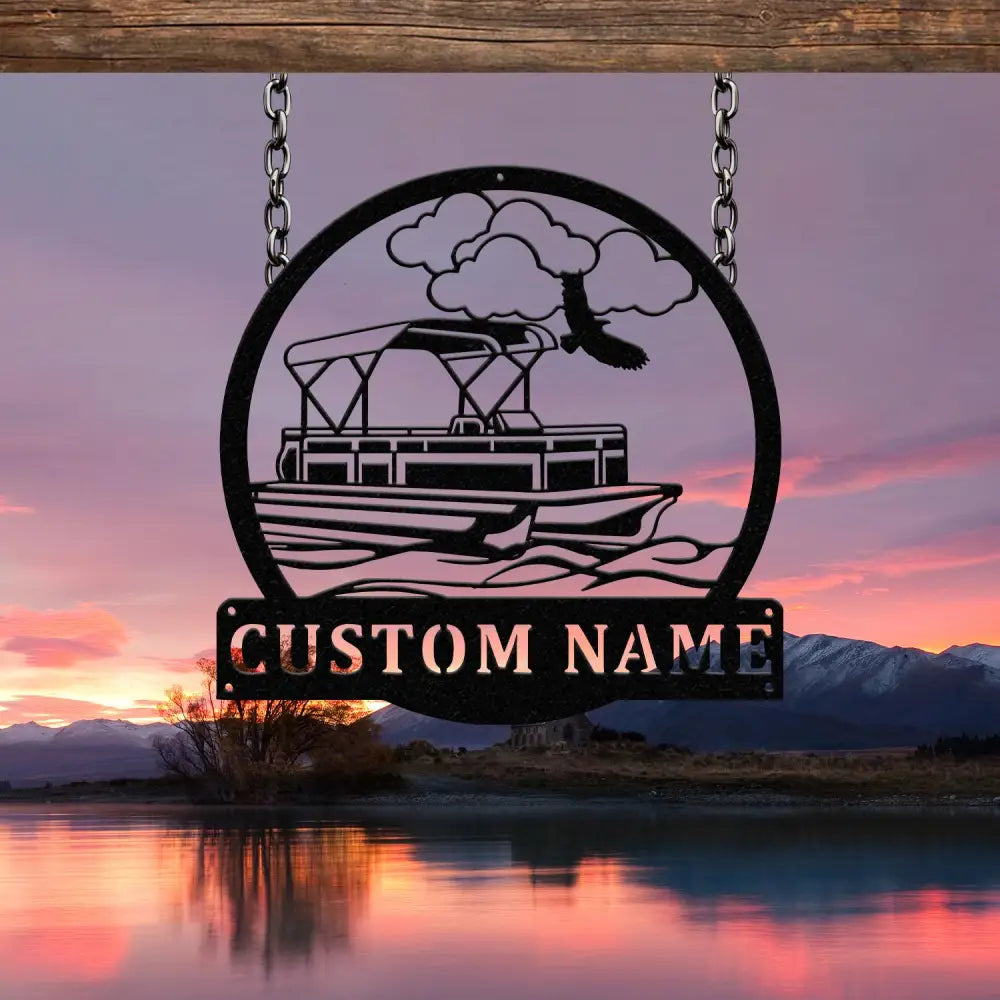 Custom Pontoon Boat Metal Signs Art Custom Pontoon Boat Captian Metal Signs Pontoon Captian Wall Hanging Pontoon Boat