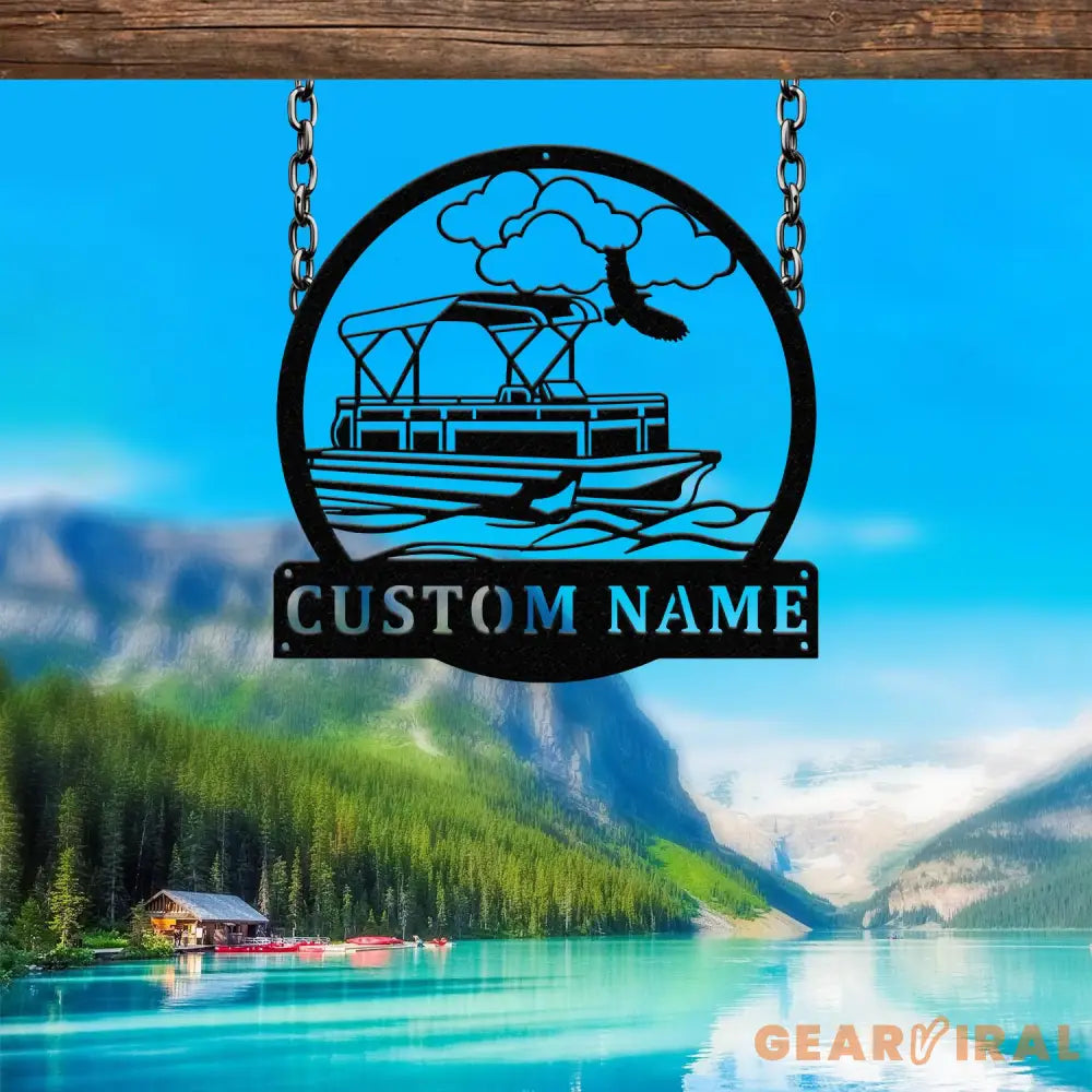 Custom Pontoon Boat Metal Signs Art Custom Pontoon Boat Captian Metal Signs Pontoon Captian Wall Hanging Pontoon Boat