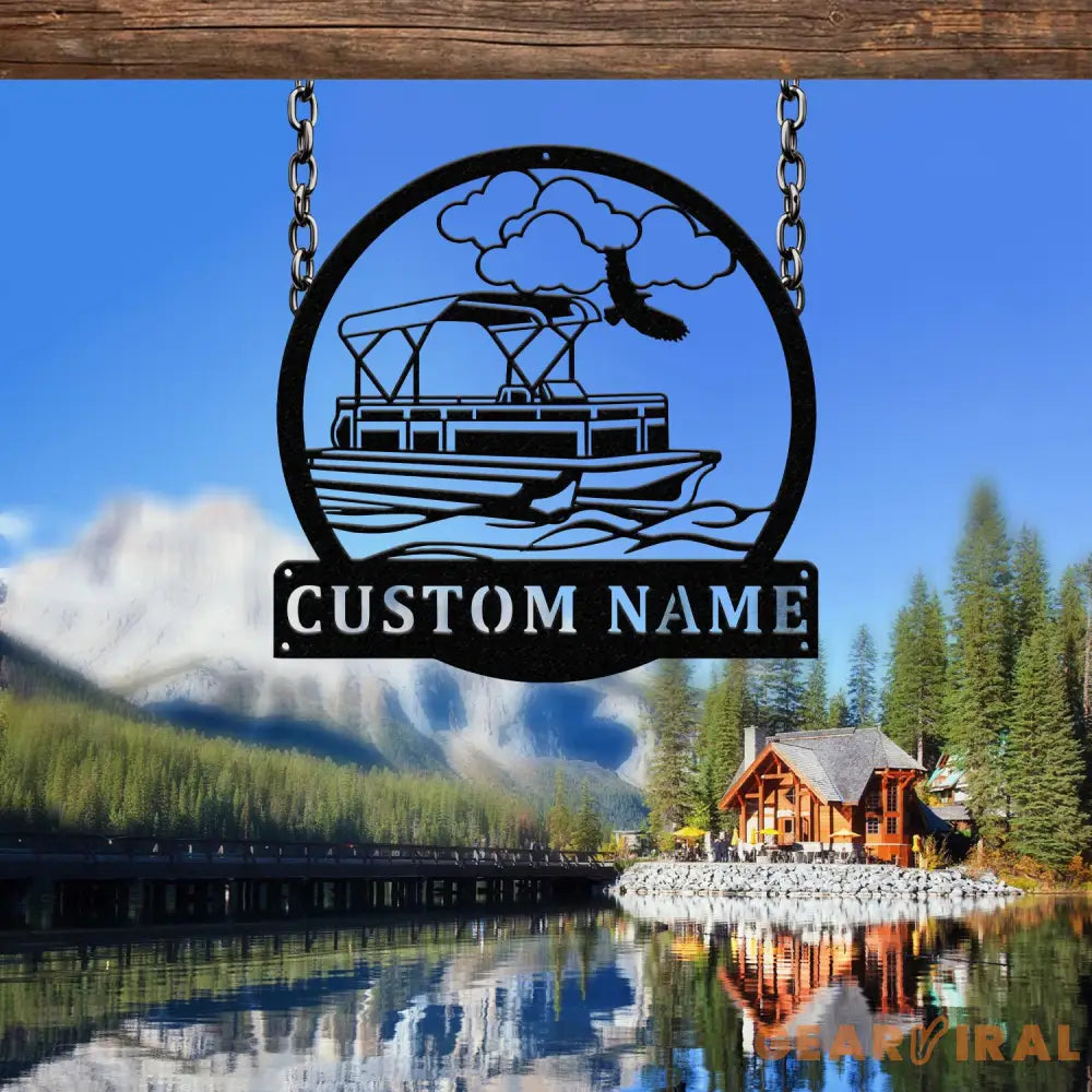Custom Pontoon Boat Metal Signs Art Custom Pontoon Boat Captian Metal Signs Pontoon Captian Wall Hanging Pontoon Boat