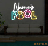 Custom Pool Neon Sign Outdoor Patio Led Sign Poolside Family Name Neon Light Poolside Bar Sign Backyard Neon Sign Patio