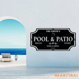 Custom Pool & Patio Sign - Backyard Pool Decor - Swimming Pool Decor - Metal Sign | GearViral