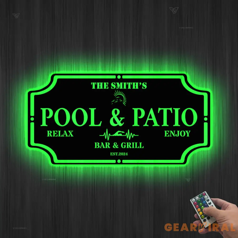 Custom Pool & Patio Sign - Backyard Pool Decor - Swimming Pool Decor - Metal Sign | GearViral