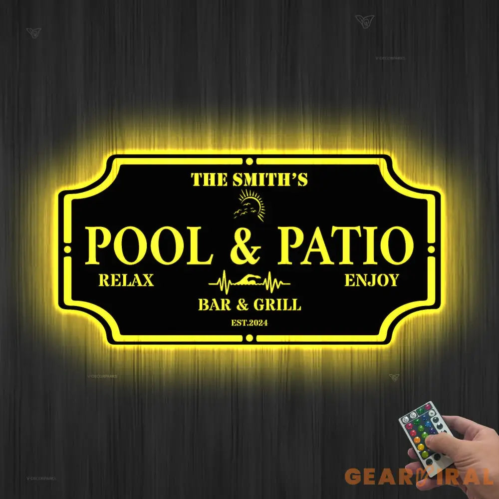Custom Pool & Patio Sign - Backyard Pool Decor - Swimming Pool Decor - Metal Sign | GearViral