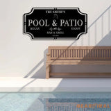 Custom Pool & Patio Sign - Backyard Pool Decor - Swimming Pool Decor - Metal Sign | GearViral