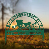 Custom Pug Memorial Metal Stake - Personalized Pet Grave Marker Remembrance Sign Sympathy Gift Pug Lover Loss Decor