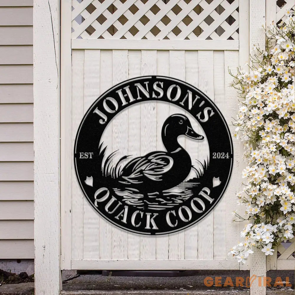 Custom Quack House Sign Personalized Duck Farm Metal Sign Farmhouse Decor Duck Hutch Coop Sign,Quack Shack Cabin Decor