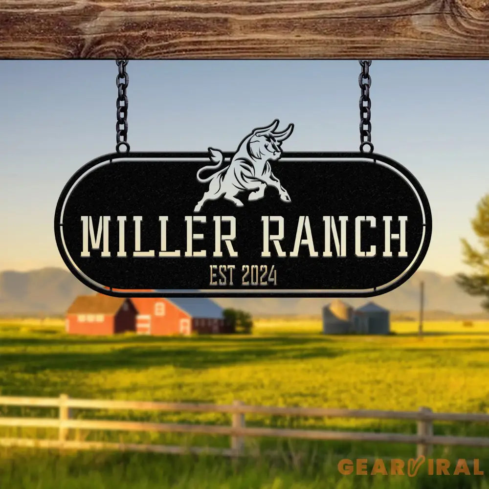 Custom Ranch Gate Signs Personalized Metal Ranch Signs Large Farmhouse Signs Rustic Farm Signs Farm Entrance Signs