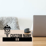 Custom RN Doctor Desk Name Plate - RN Doctor Metal Nameplate For Desk - Desk Nameplate - RN Doctor Office Decor | GearViral