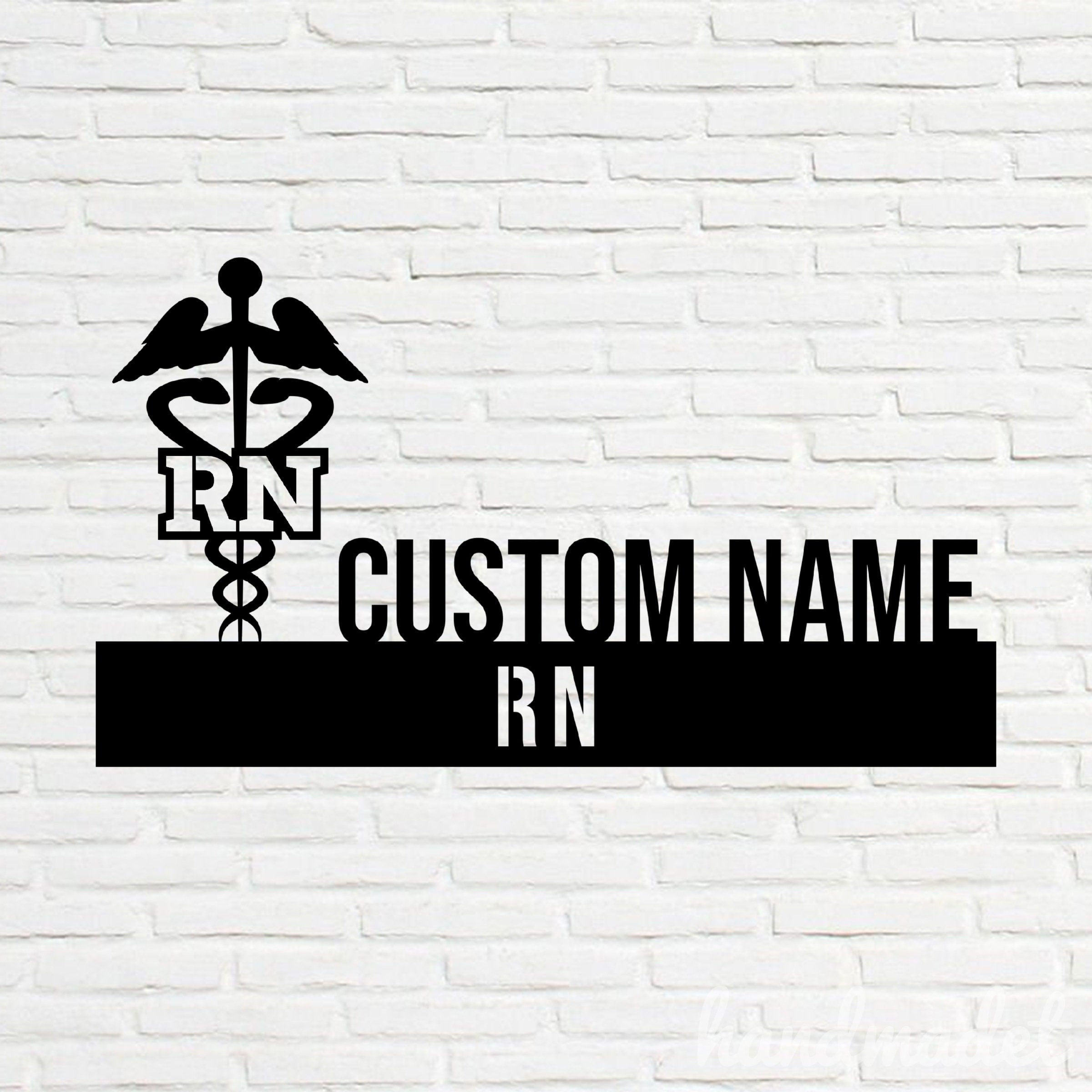 Custom RN Doctor Desk Name Plate - RN Doctor Metal Nameplate For Desk - Desk Nameplate - RN Doctor Office Decor | GearViral