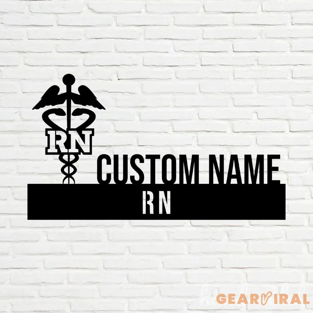 Custom RN Doctor Desk Name Plate - RN Doctor Metal Nameplate For Desk - Desk Nameplate - RN Doctor Office Decor