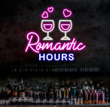 Custom Romantic Hour Neon Bar Sign Personalized Bar Club Neon Signs Neon Sign Home Bar Decor Bar Decoration Neon Lights